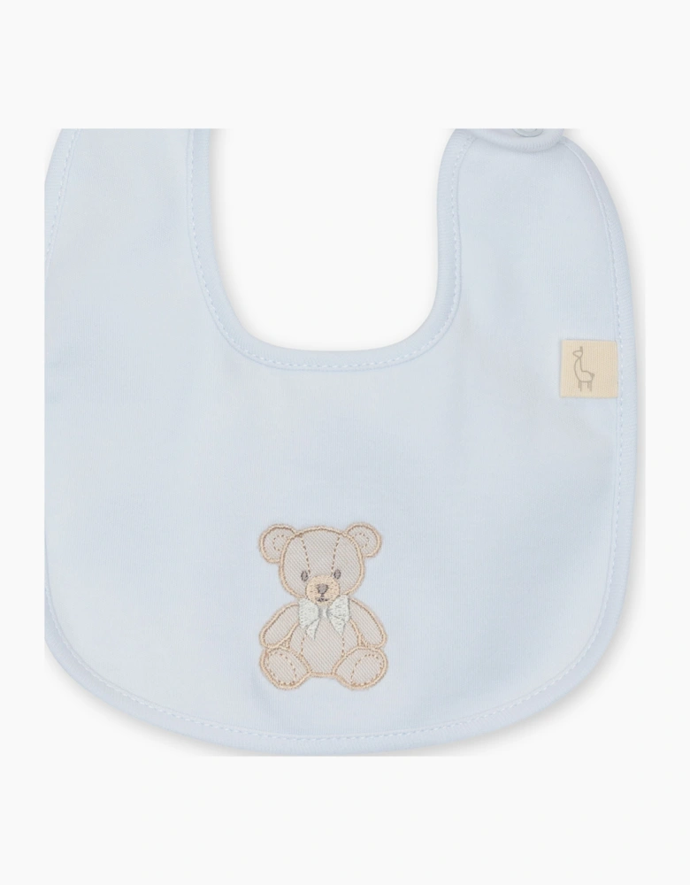 Blue Teddy Bear Bib