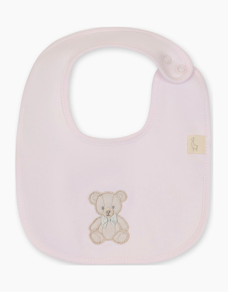 Pink Teddy Bear Bib