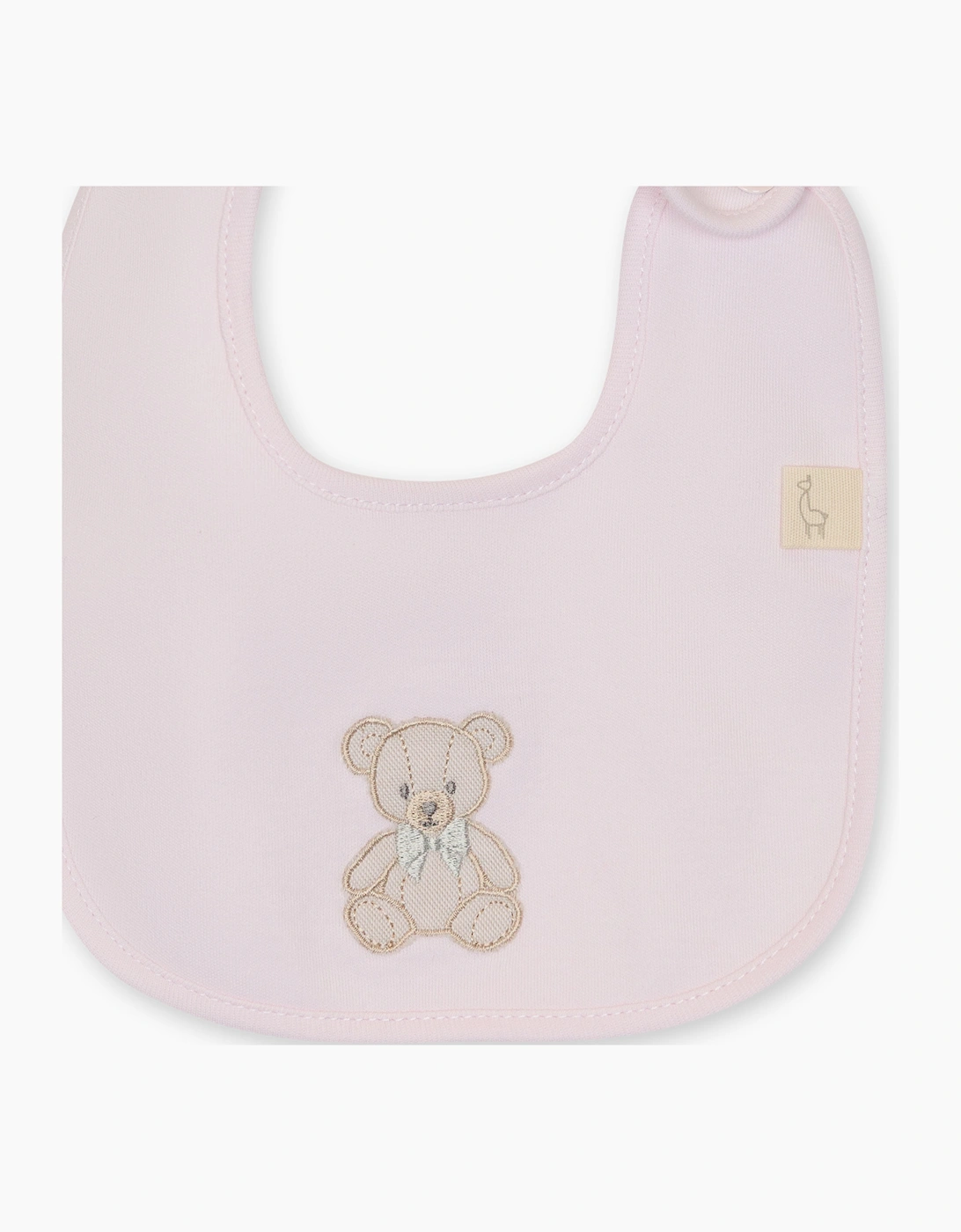 Pink Teddy Bear Bib