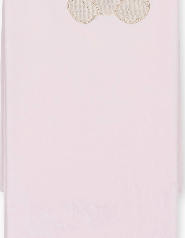 Pink Teddy Bear Burp Cloth