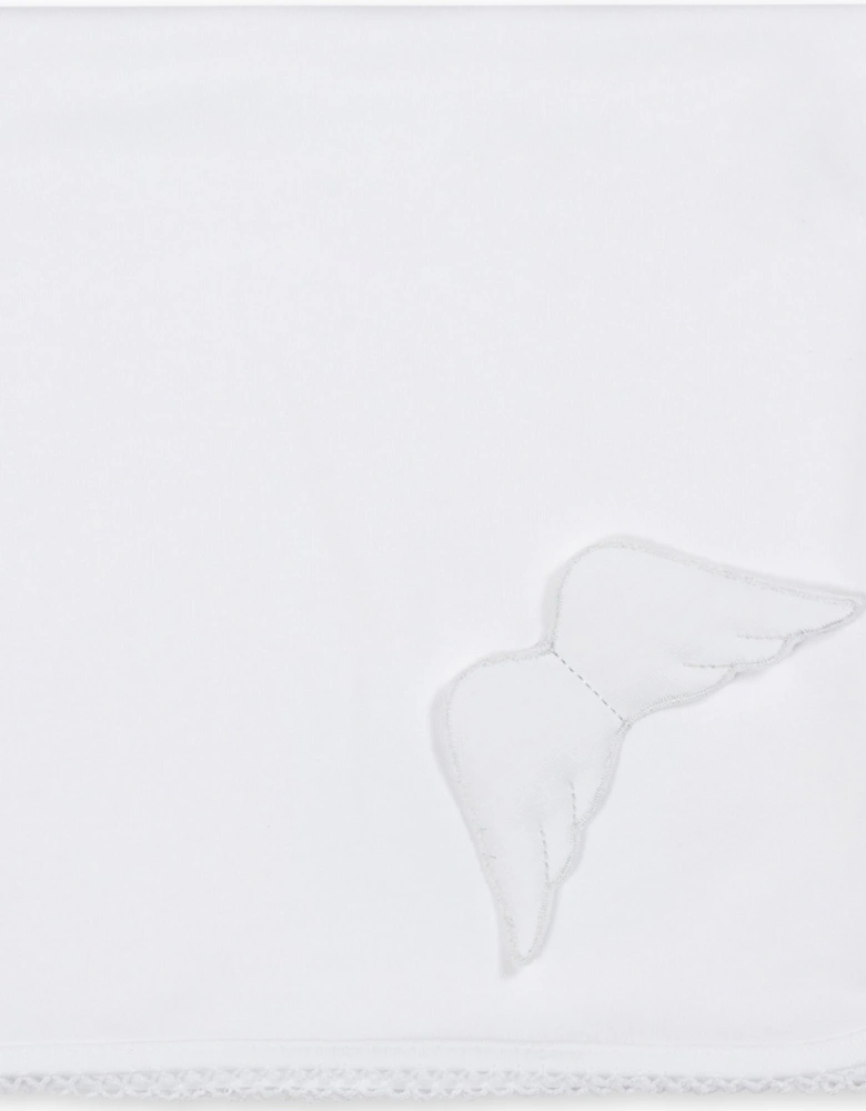 White Angel Wing Burp Cloth