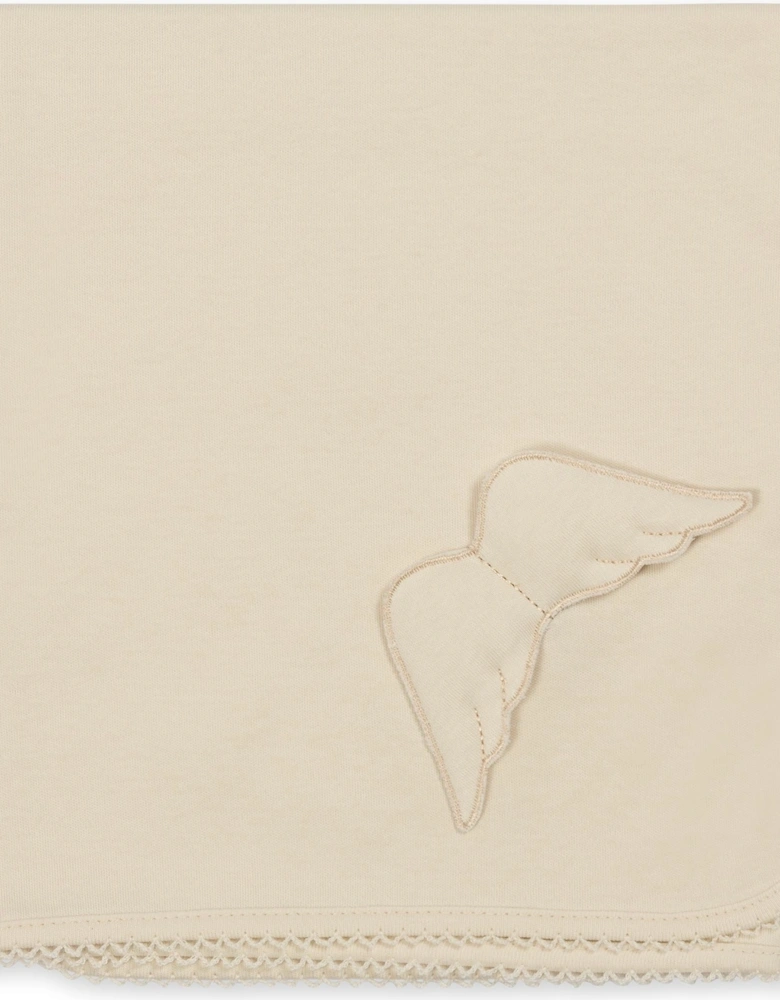 Beige Angel Wing Burp Cloth