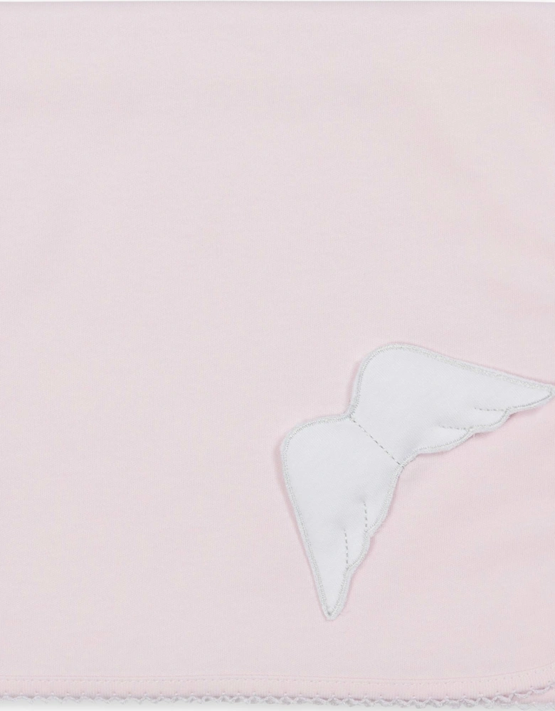 Pink Angel Wing Burp Cloth