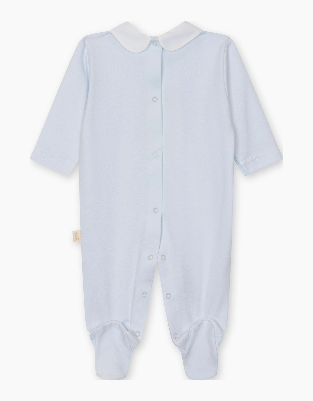 Boys Blue Cotton Teddy Bear Babygrow