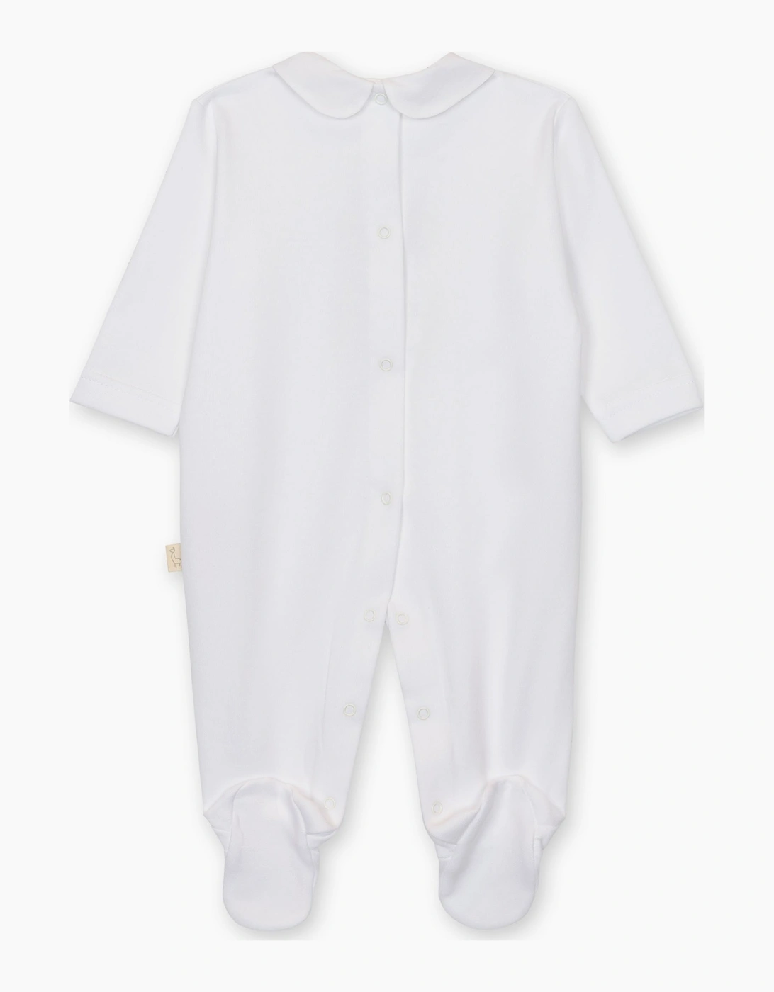White Cotton Teddy Bear Babygrow