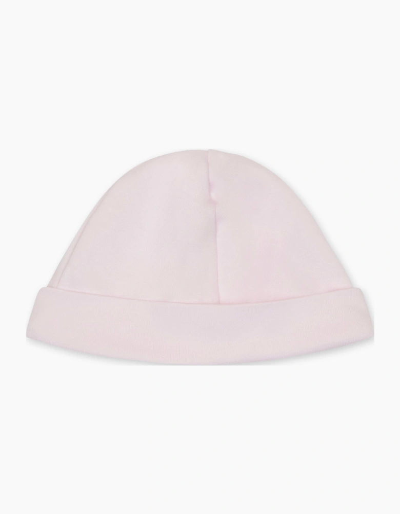 Girls Pink Cotton Butterfly Hat