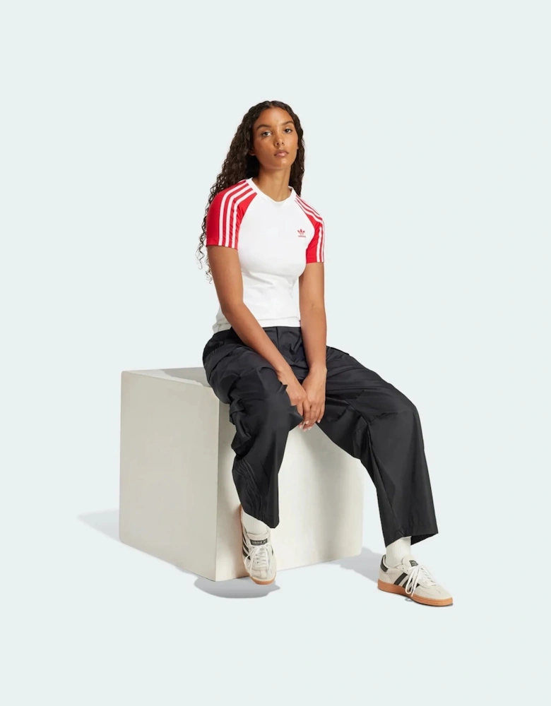 Adidas Originals 3S Women's Slim T-Shirt White/Red