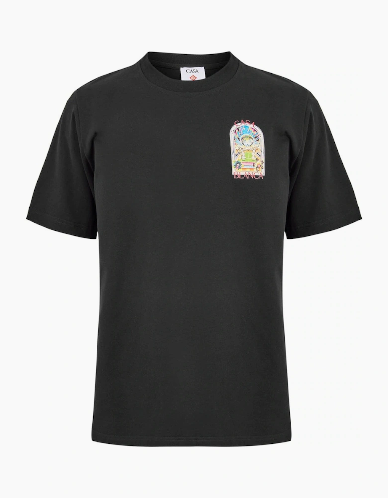 CASABLANCA Tennis Crash T-Shirt Black