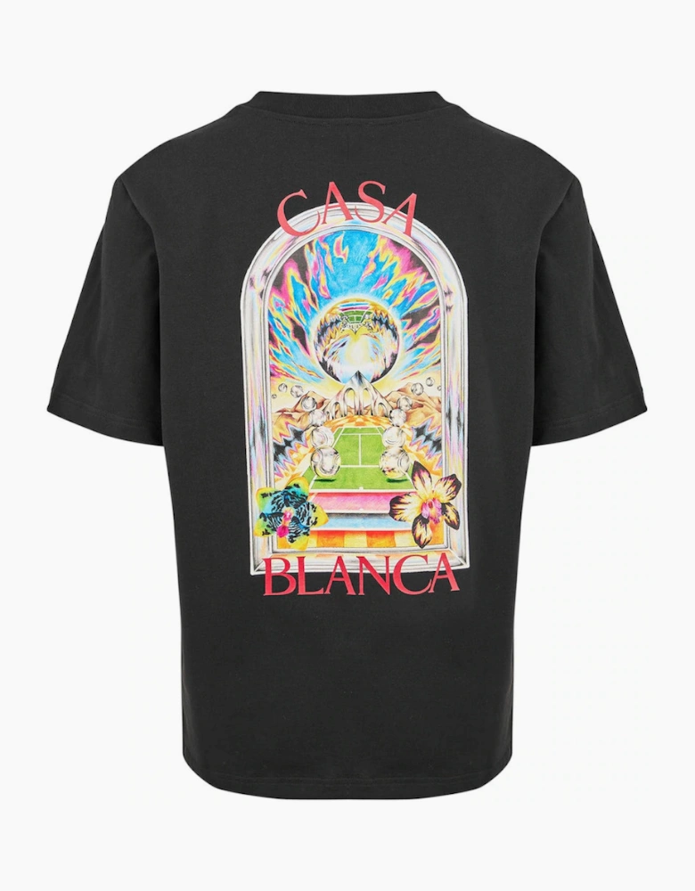 CASABLANCA Tennis Crash T-Shirt Black