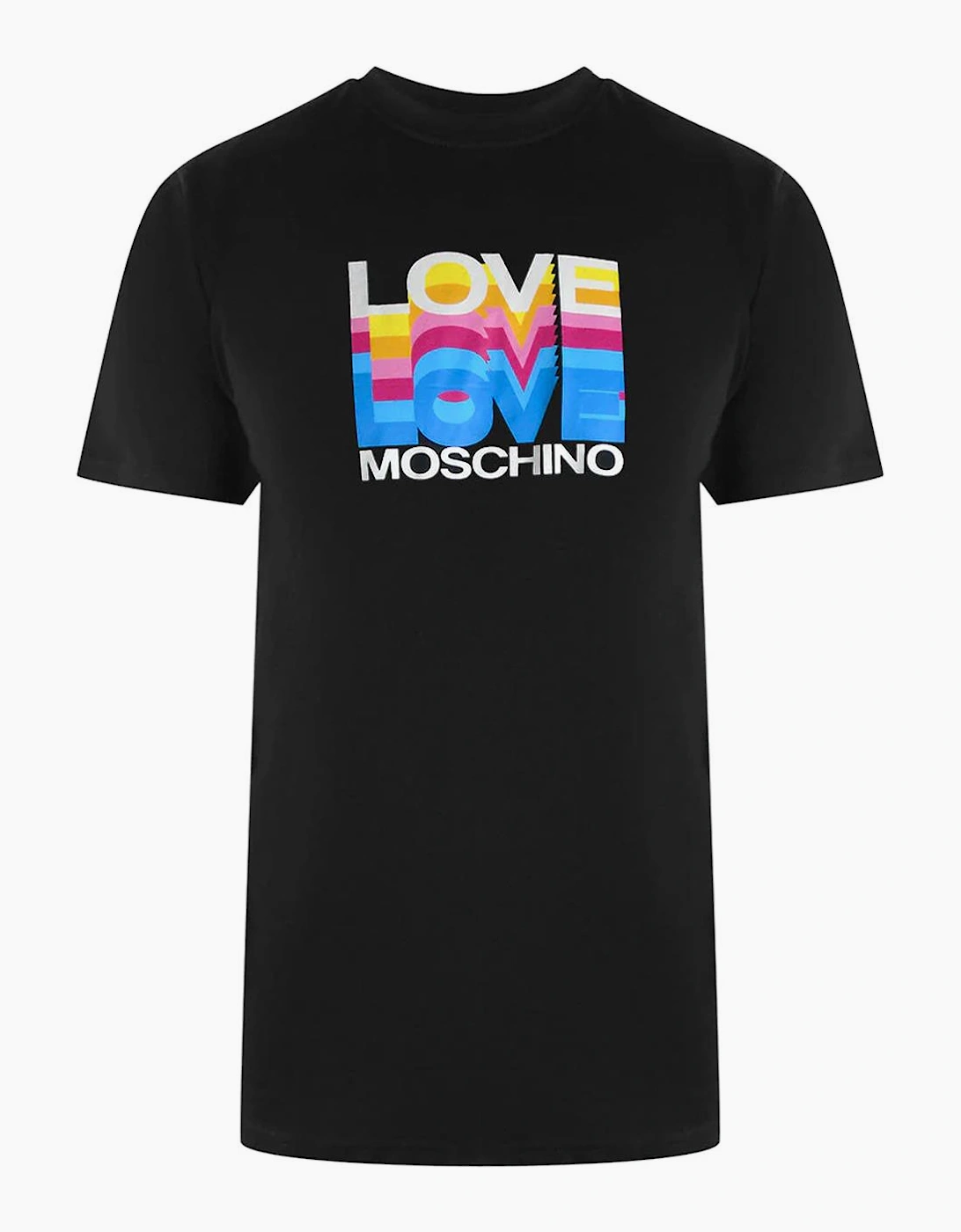Love Moschino Multi Logo T-Shirt in Black