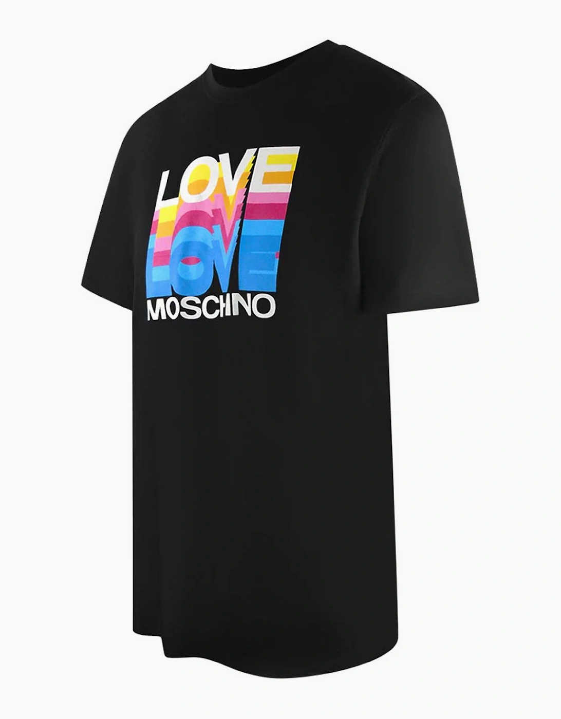 Love Moschino Multi Logo T-Shirt in Black