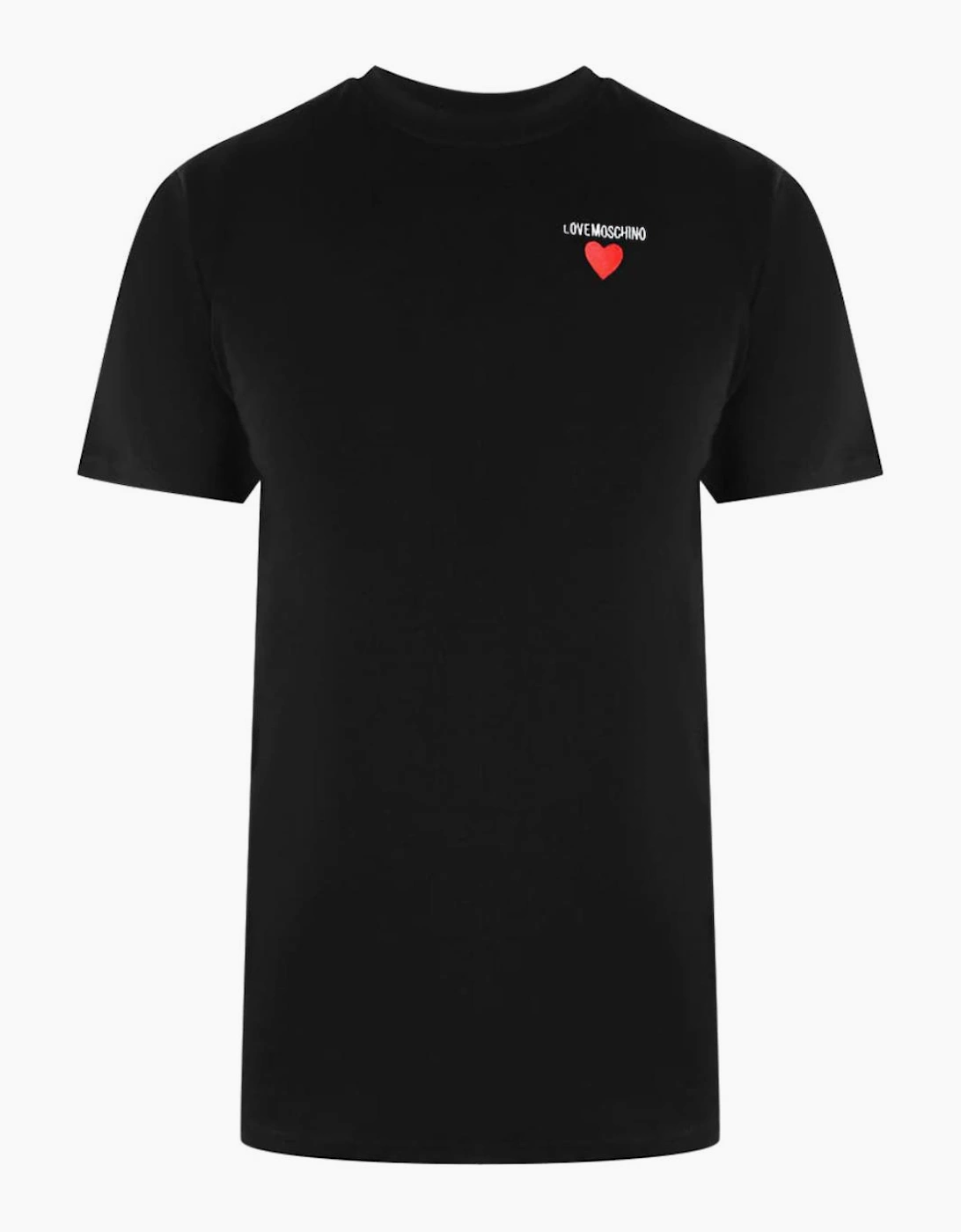 Love Moschino Small Heart Logo T-Shirt in Black