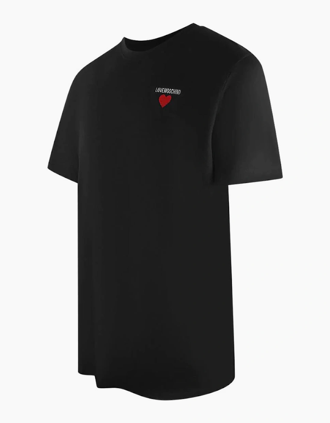 Love Moschino Small Heart Logo T-Shirt in Black