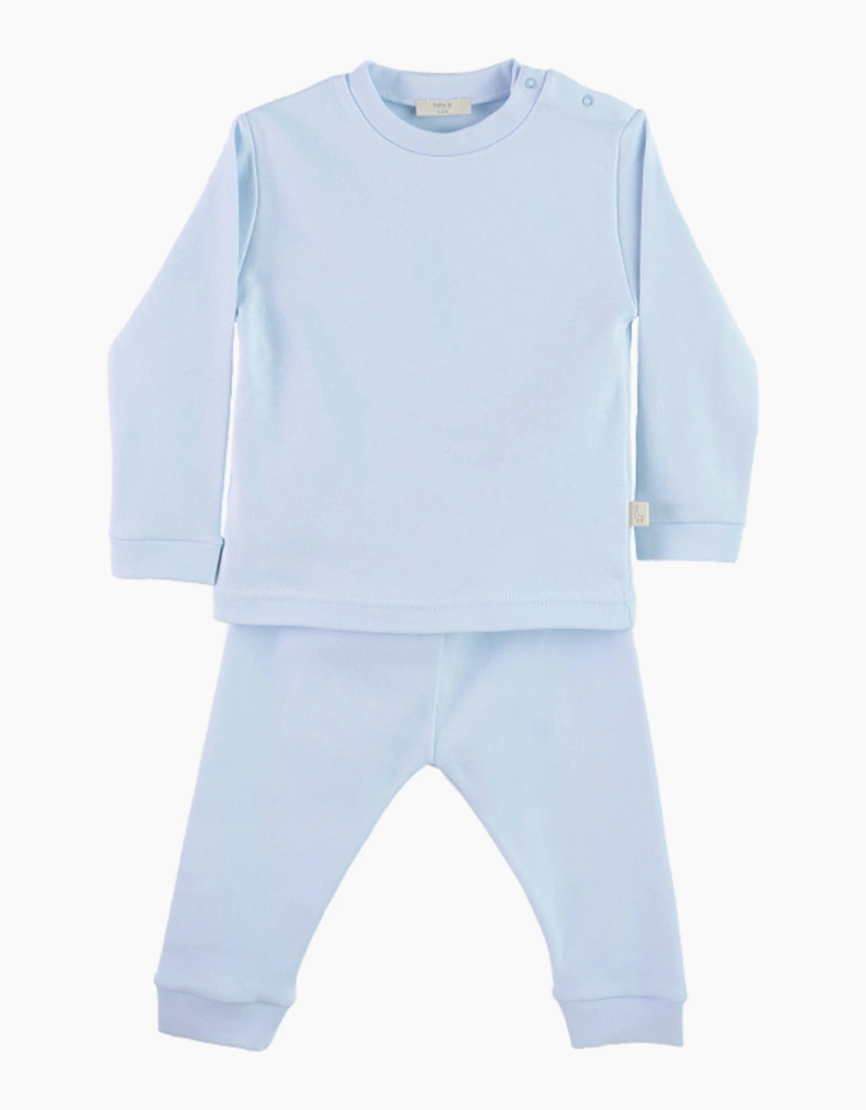 Boys Pale Blue Angel Wing Cotton Pyjamas