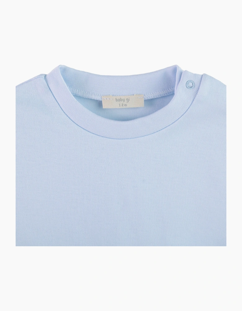 Boys Pale Blue Angel Wing Cotton Pyjamas