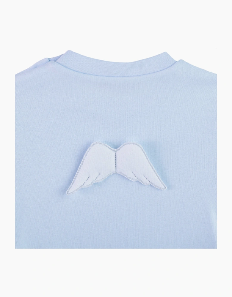 Boys Pale Blue Angel Wing Cotton Pyjamas