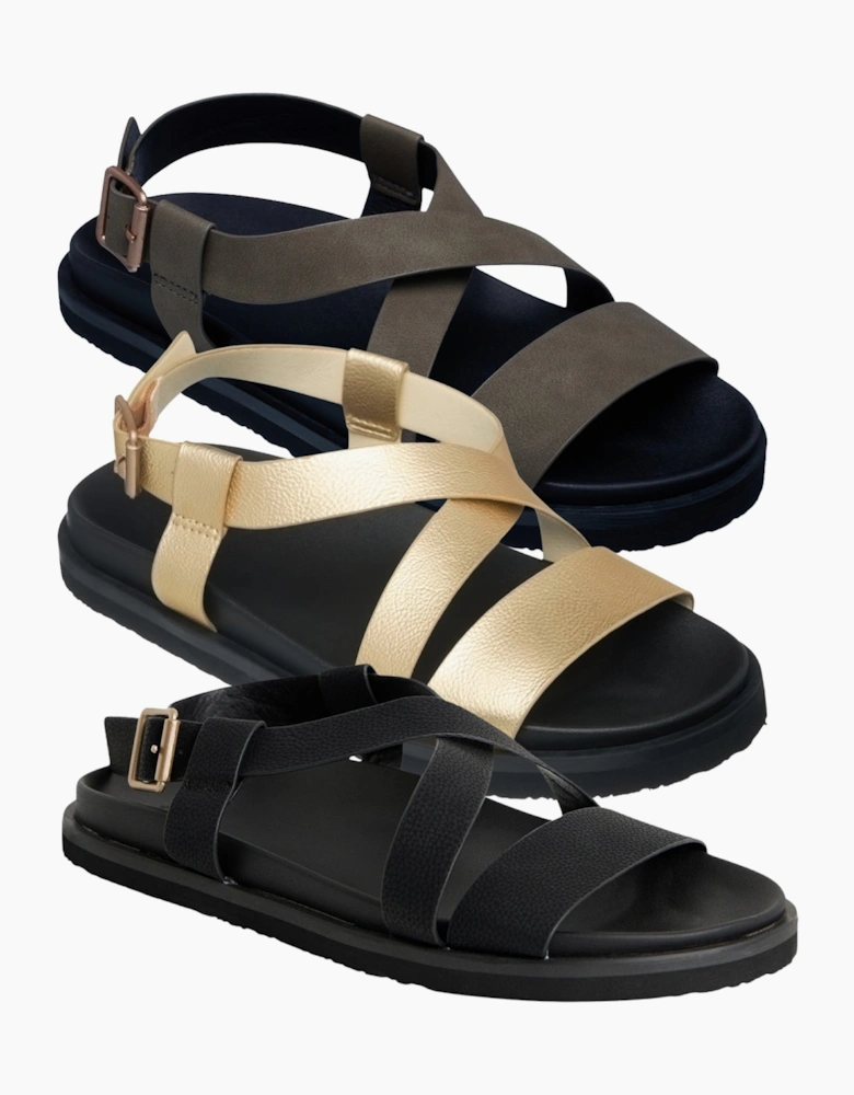 Roxy Womens Zaho Crossed Sandals