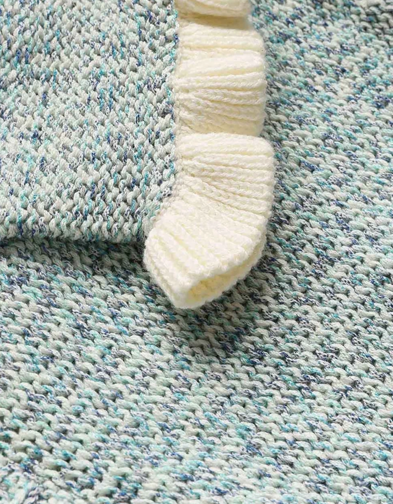 Zimmermann Girls Patience Knit Shorts in Blue
