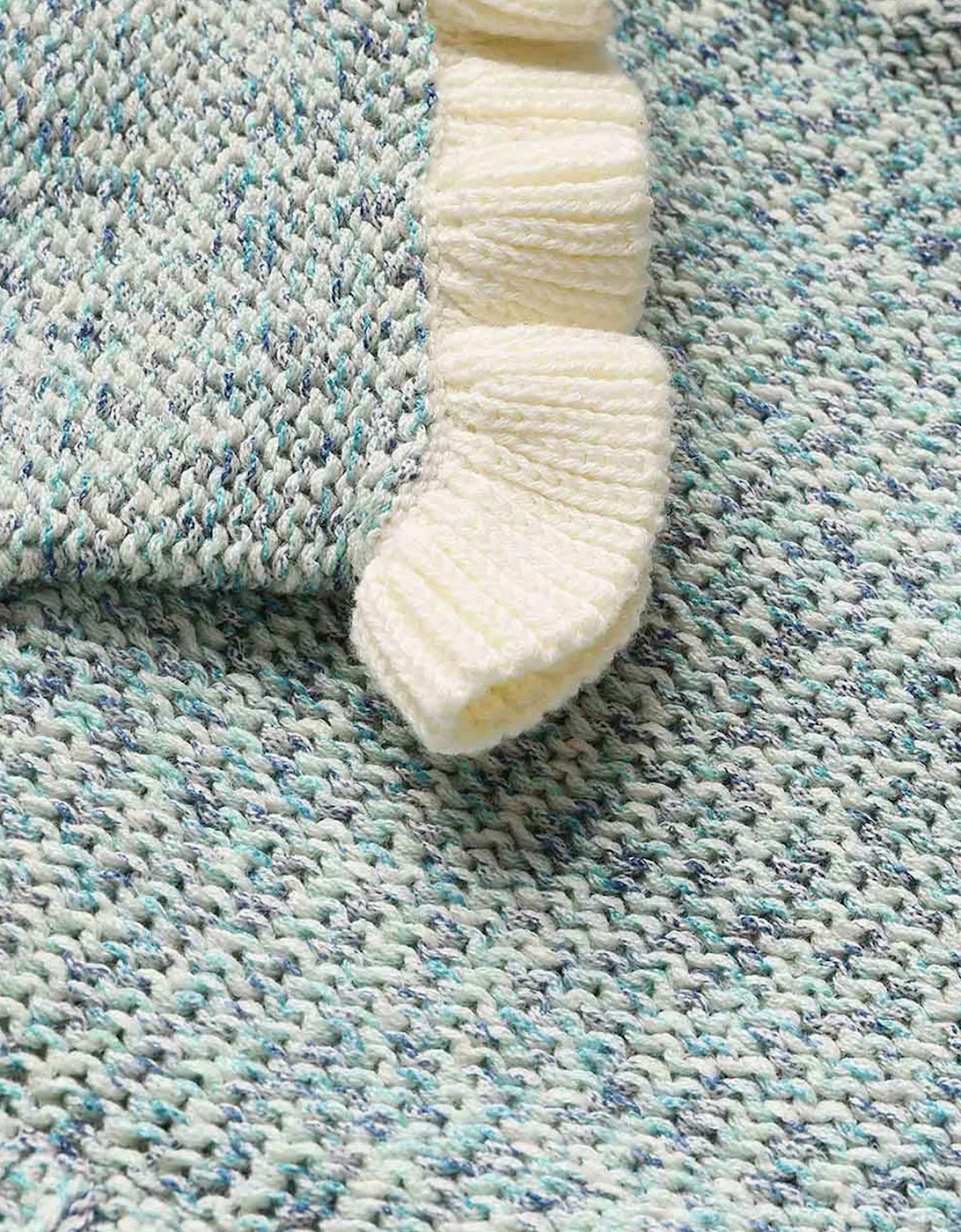Zimmermann Girls Patience Knit Shorts in Blue