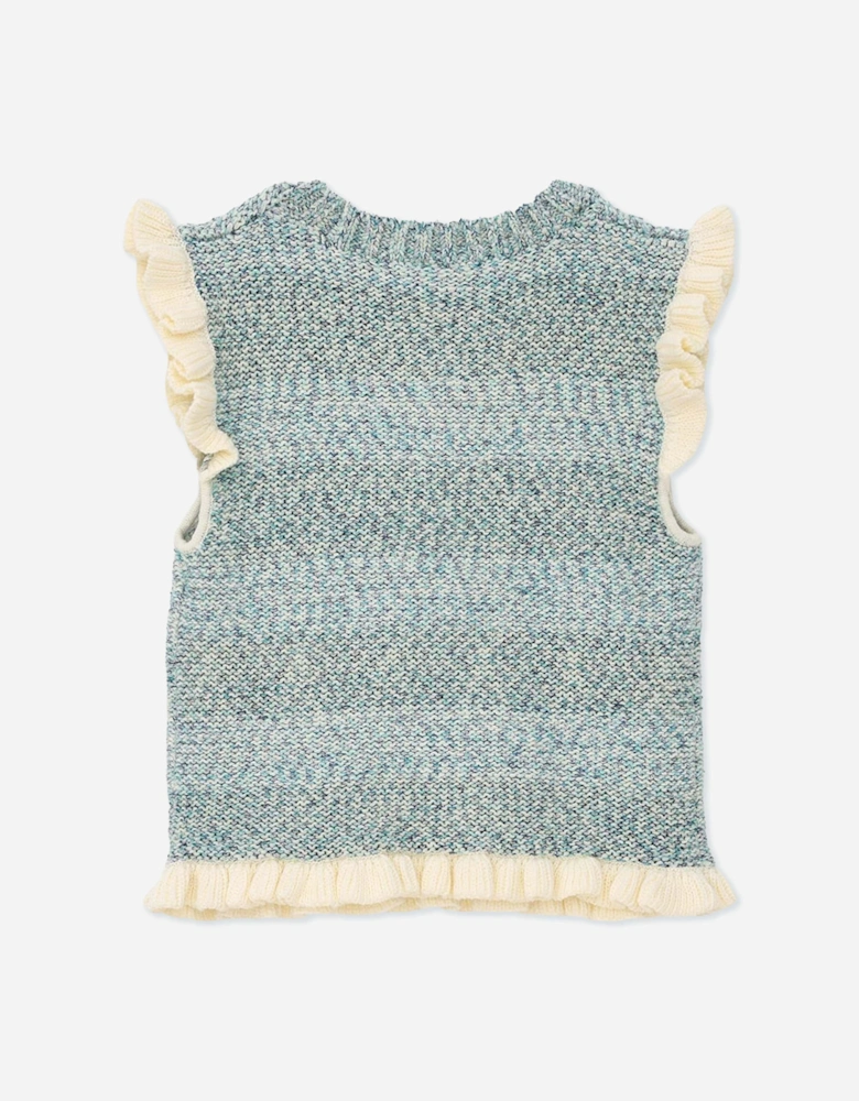 Zimmermann Girls Patience Knit Top in Blue