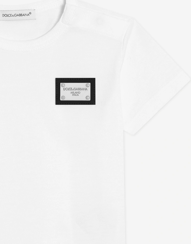 Dolce & Gabbana Baby Boys Logo T-Shirt in White