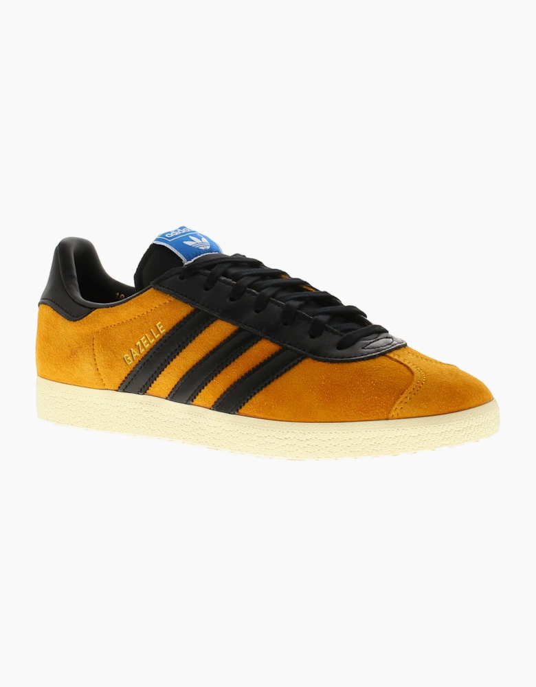 Adidas Originals Mens Trainers Gazelle Leather Lace Up yellow black UK Size