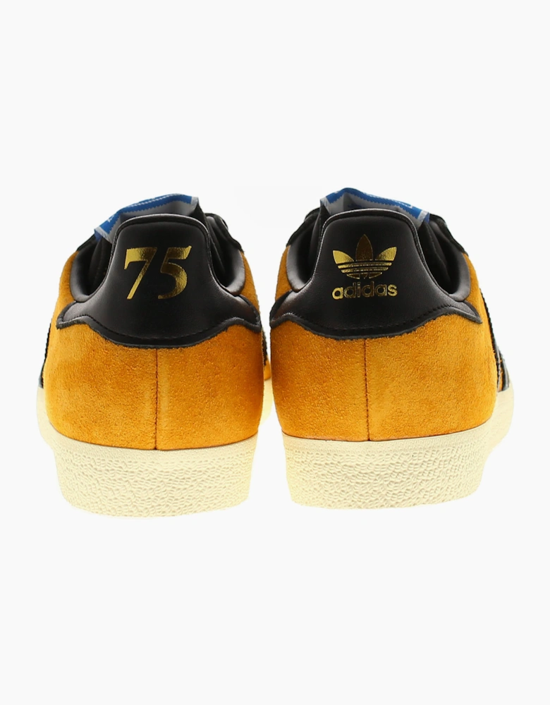 Adidas Originals Mens Trainers Gazelle Leather Lace Up yellow black UK Size