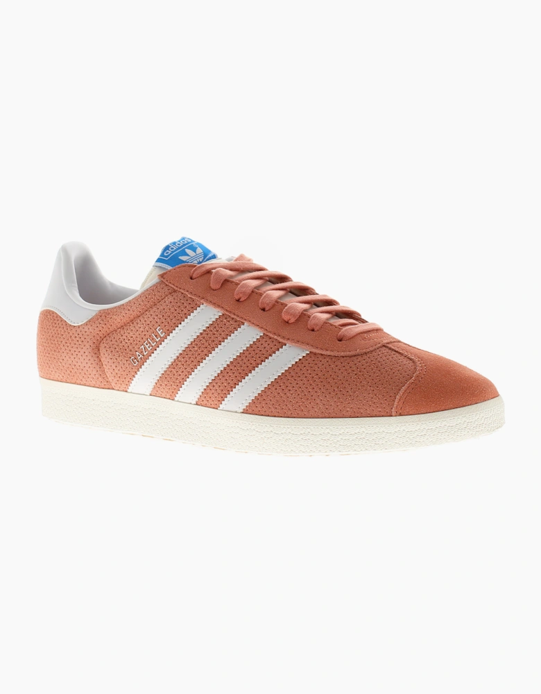 Adidas Originals Mens Trainers Gazelle Leather Lace Up peach white UK Size