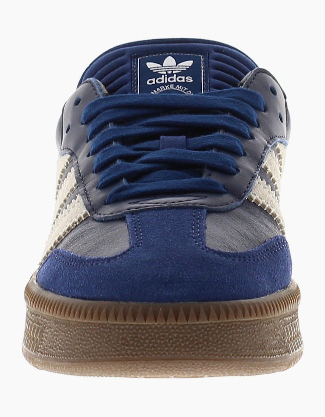 Adidas Originals Womens Trainers Samba Xlg Leather Lace Up deep blue white UK Si