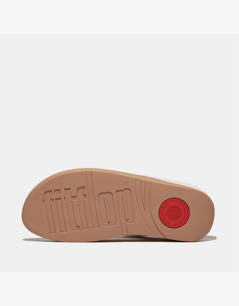 Mirror Dome Leather Toe Post Sandals