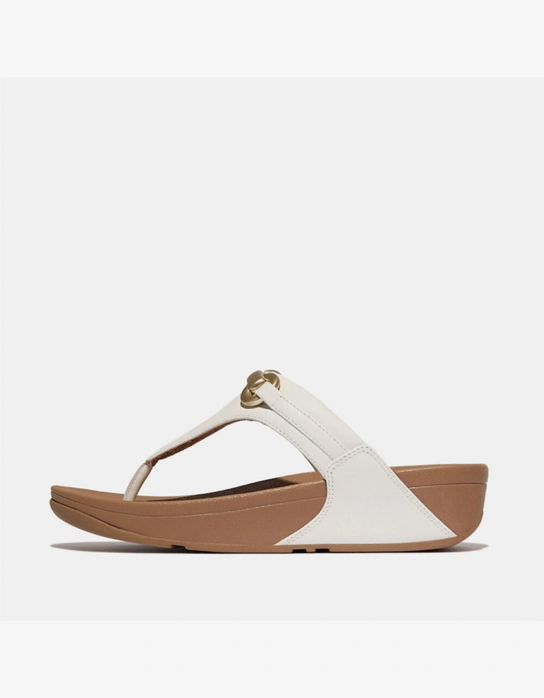 Chunky Snaffle Leather Toe Post Sandals