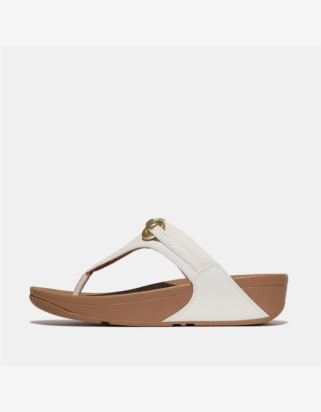 Chunky Snaffle Leather Toe Post Sandals