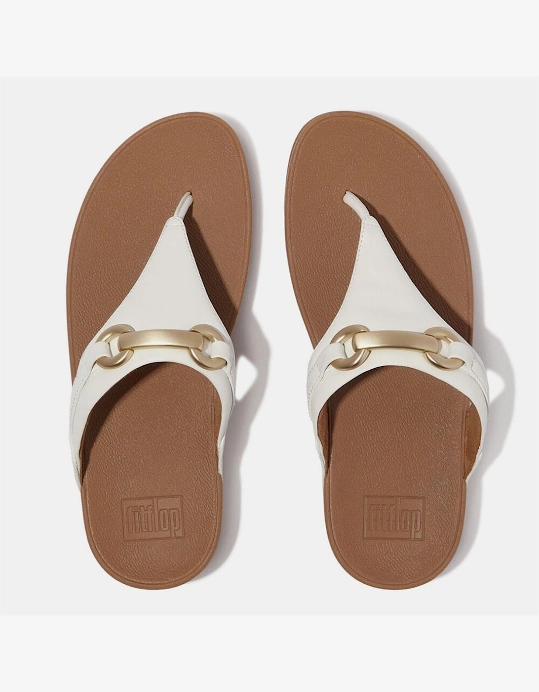 Chunky Snaffle Leather Toe Post Sandals