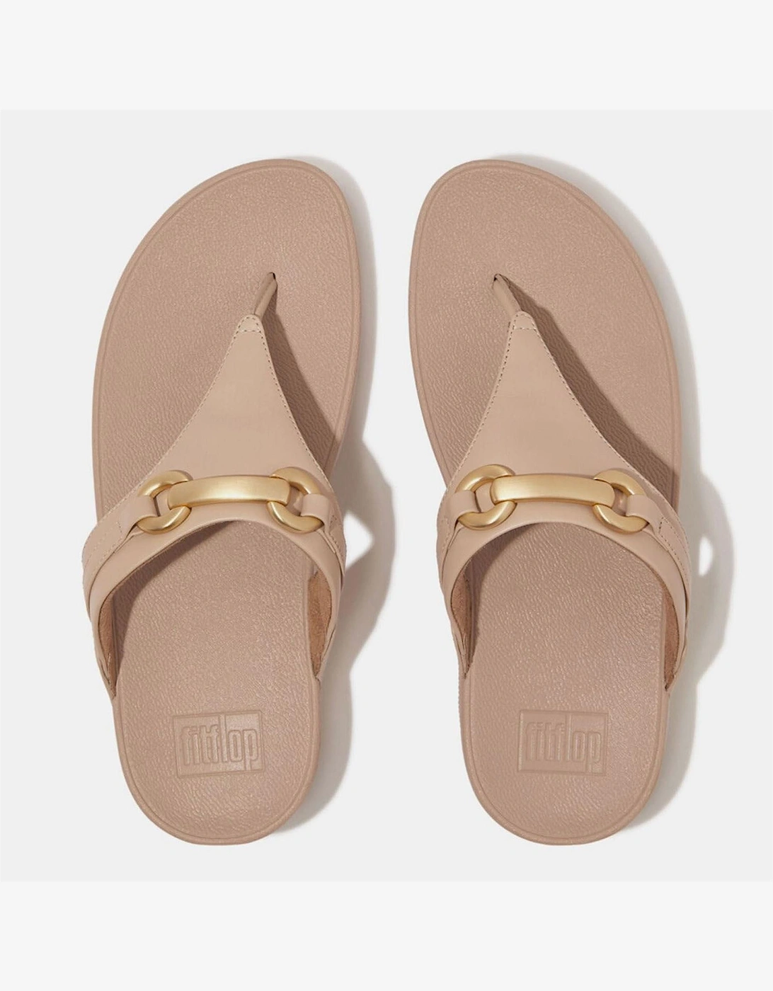 Chunky Snaffle Leather Toe Post Sandals