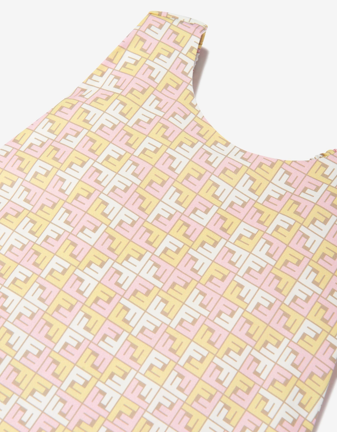Fendi Girls Micro Logo Sleeveless Dress in Multicolour