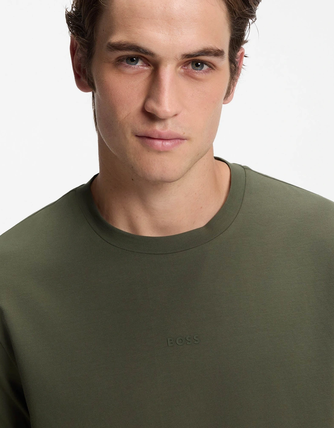 BOSS Orange TChup Mens Crew Neck Small Logo T-Shirt - Bright Green 325