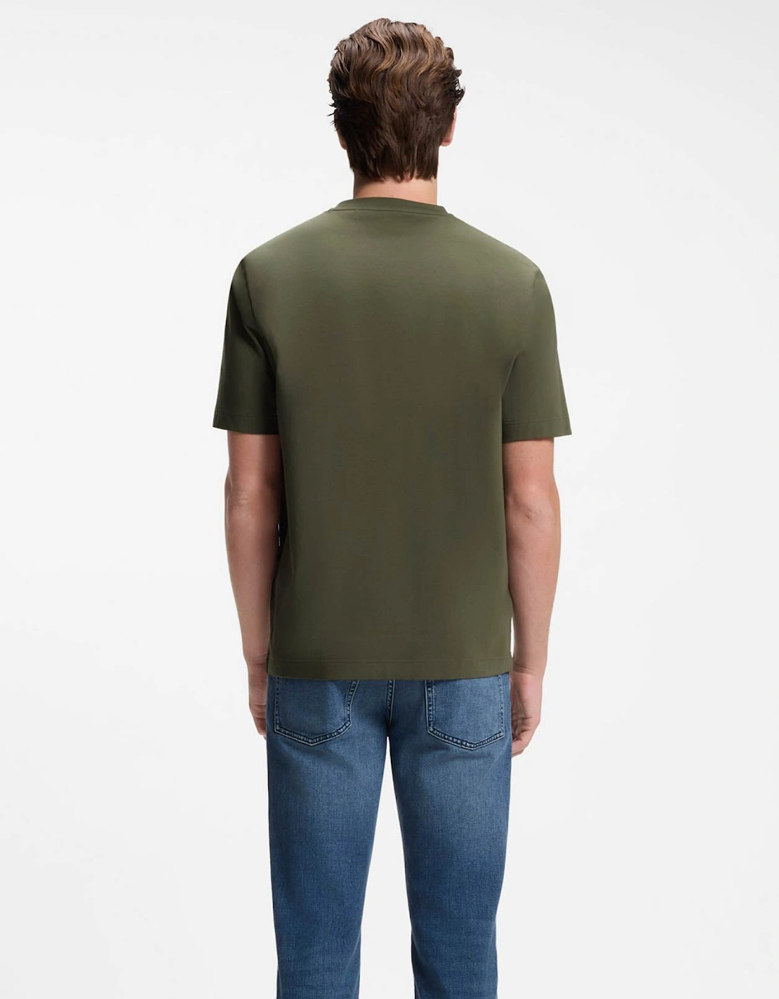 BOSS Orange TChup Mens Crew Neck Small Logo T-Shirt - Bright Green 325