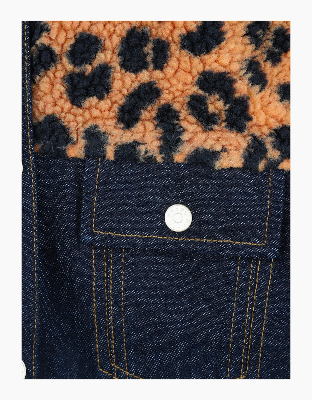 KENZO Kids Leopard Denim Jacket in Black