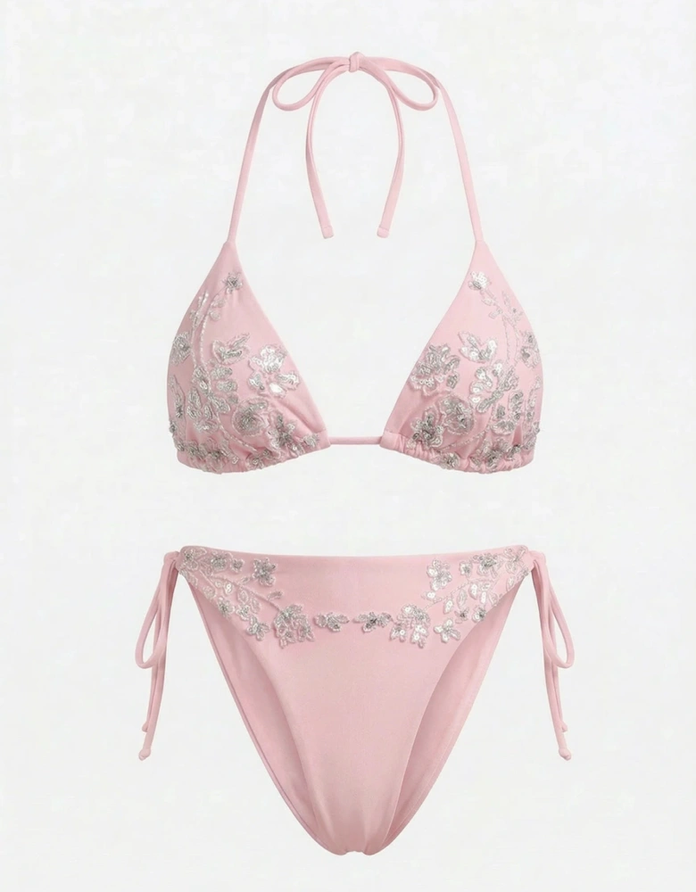 Stella Ocean Bikini Bottom in Pink