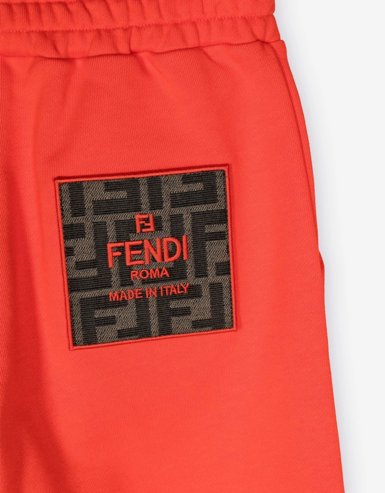 Fendi Kids Logo Joggers in Red