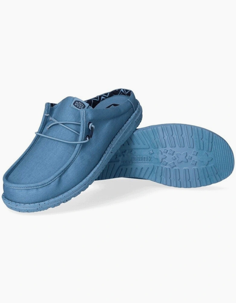 Hey Dude Wally Slip Canvas Moc Shoe Elemental Blue