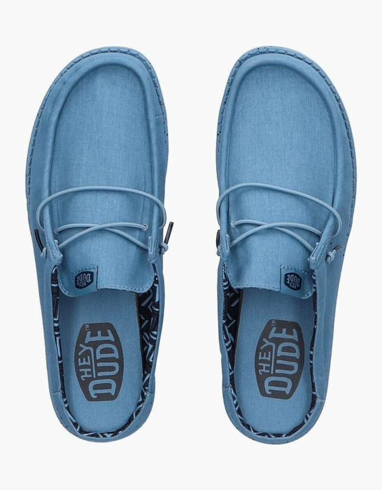 Hey Dude Wally Slip Canvas Moc Shoe Elemental Blue