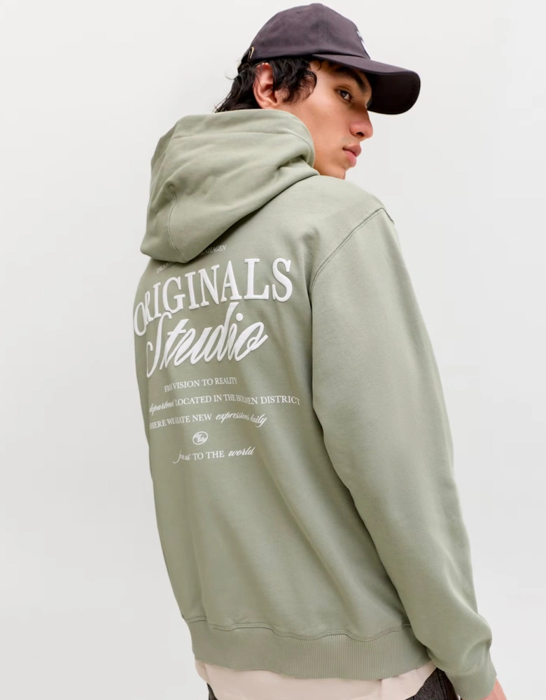 Jack & Jones Overhead Hoodie light brushed with a soft inside finish Seagrass