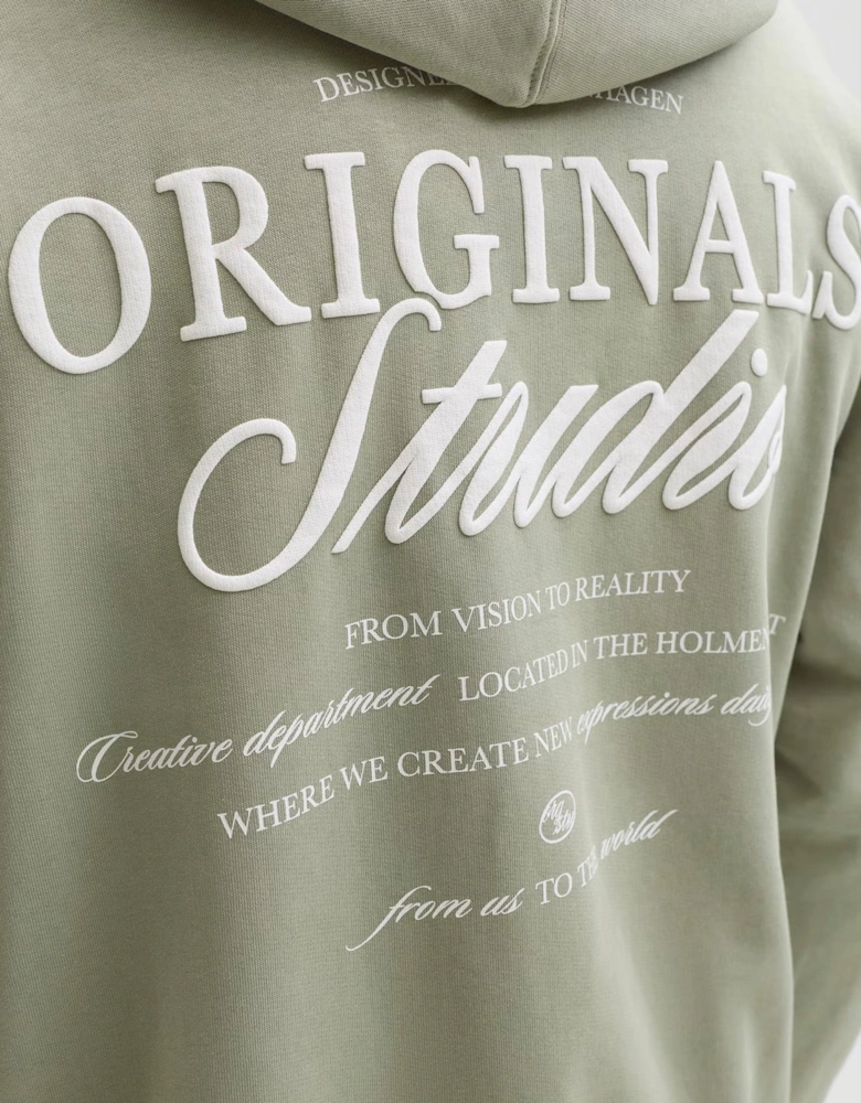 Jack & Jones Overhead Hoodie light brushed with a soft inside finish Seagrass