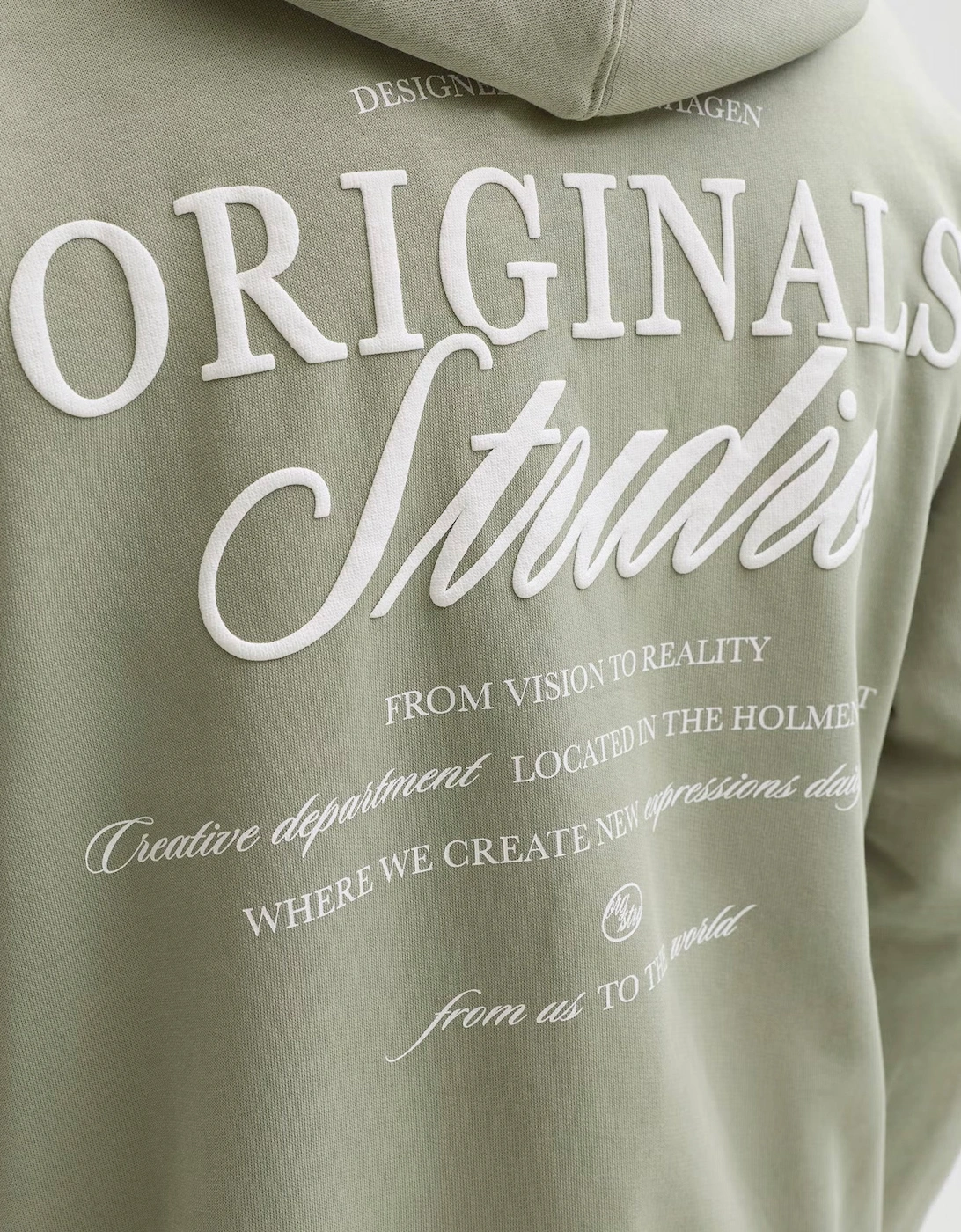 Jack & Jones Overhead Hoodie light brushed with a soft inside finish Seagrass