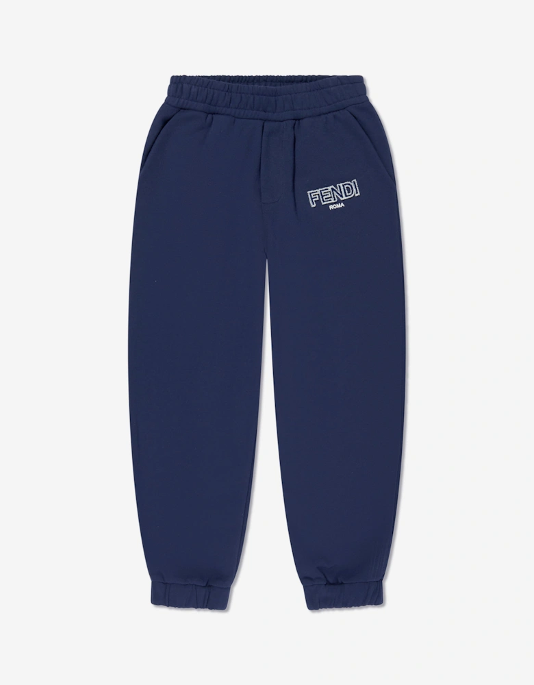 Fendi Boys Logo Joggers in Navy