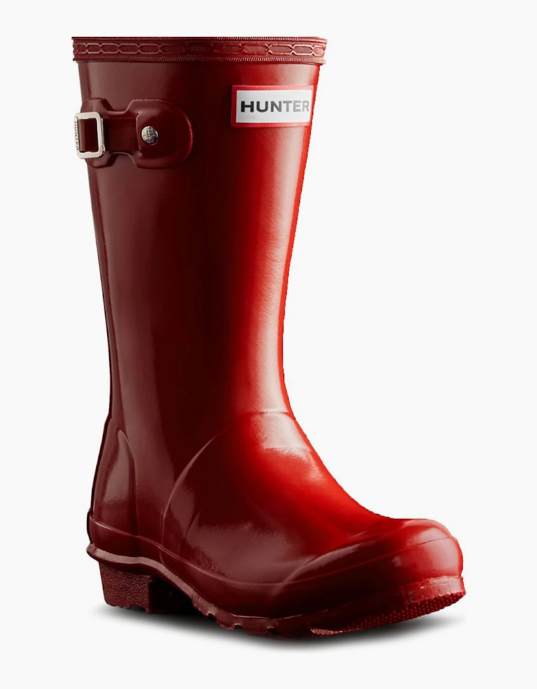 Hunter Girls Red 'S Junior Originals Gloss Wellingtons  13/13 Years Size 13 Kids