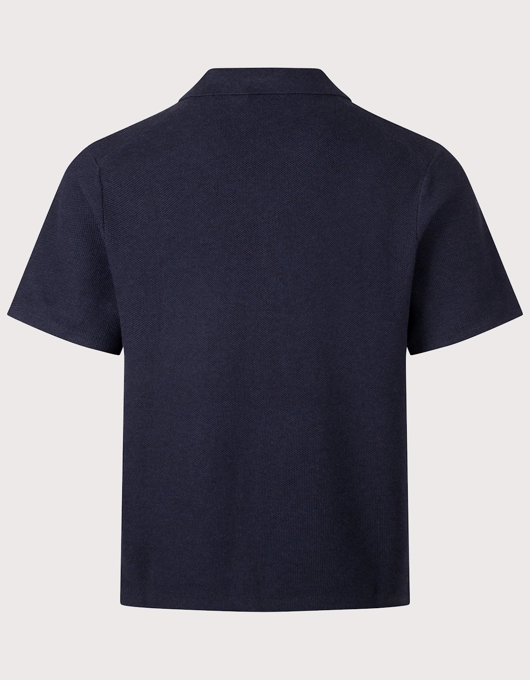 Loose Fit Mesh Knit Cotton Short Sleeve Shirt