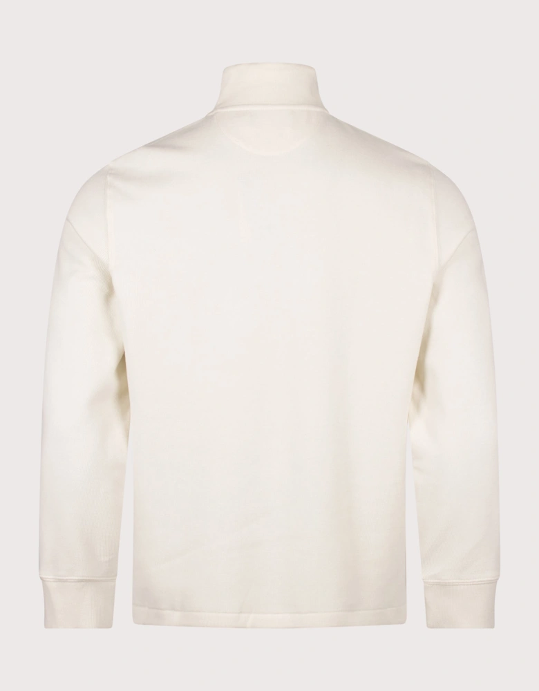 Loose Fit Estate-Rib Quarter Zip Knit Jumper
