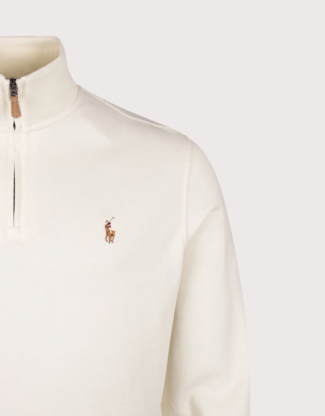 Loose Fit Estate-Rib Quarter Zip Knit Jumper